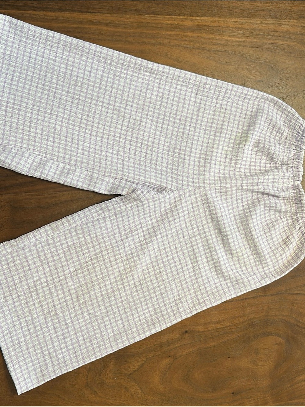 Zara Lilac Gingham Kids Sweatpants